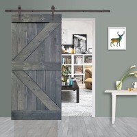 Premium Decorative Unfinished Sliding Solid Wood Barn Door