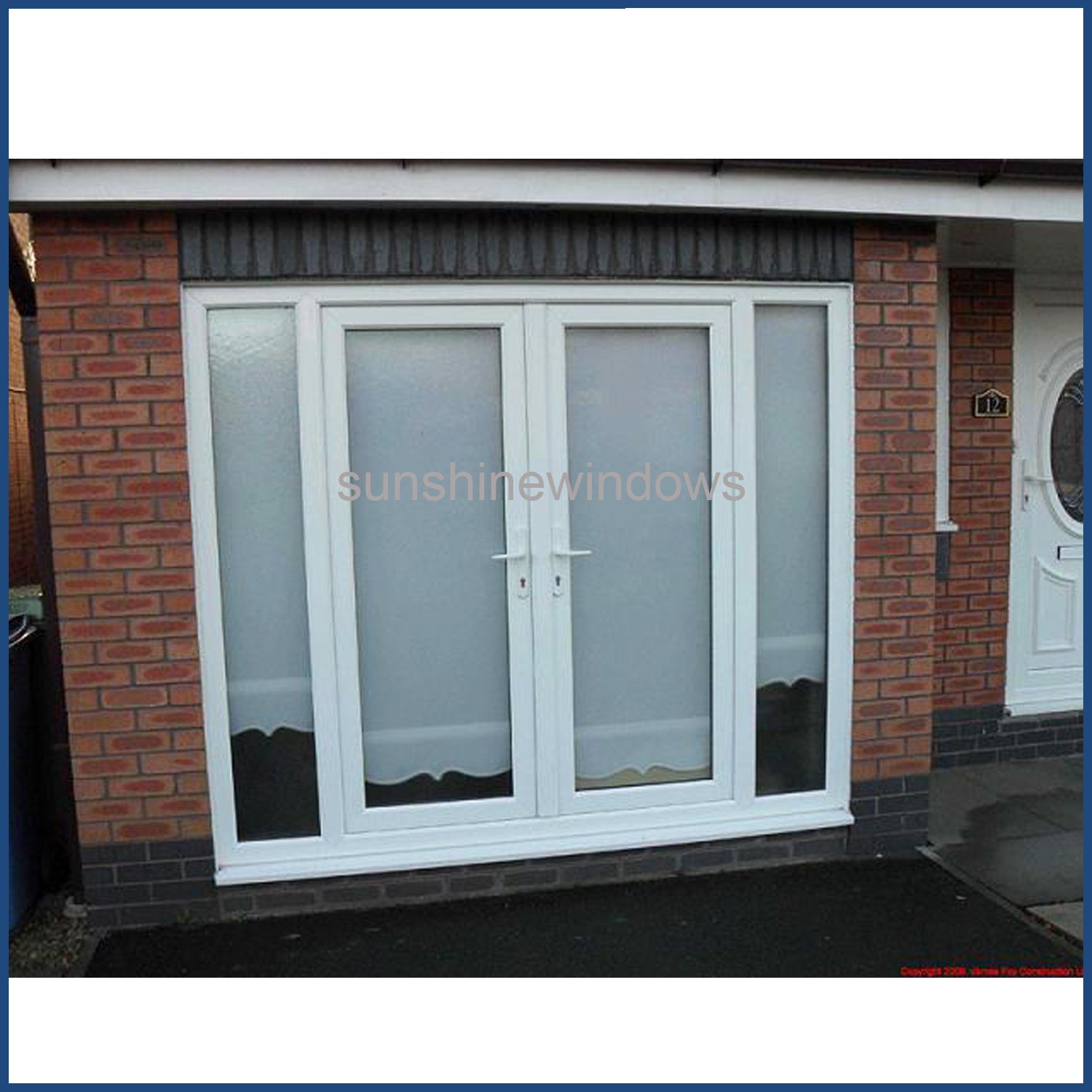 Environmental Friendly PVC Profile Casement Doors with Double Glazed